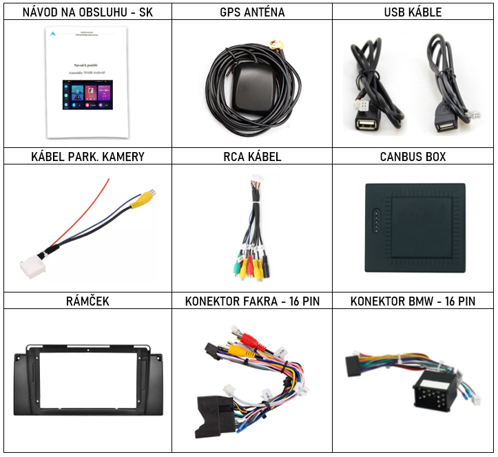 SK Prislusenstvo pre autorádio Podofo n pre BMW E39 X5 E53 s CarPlay AndroidAuto - evtech.sk
